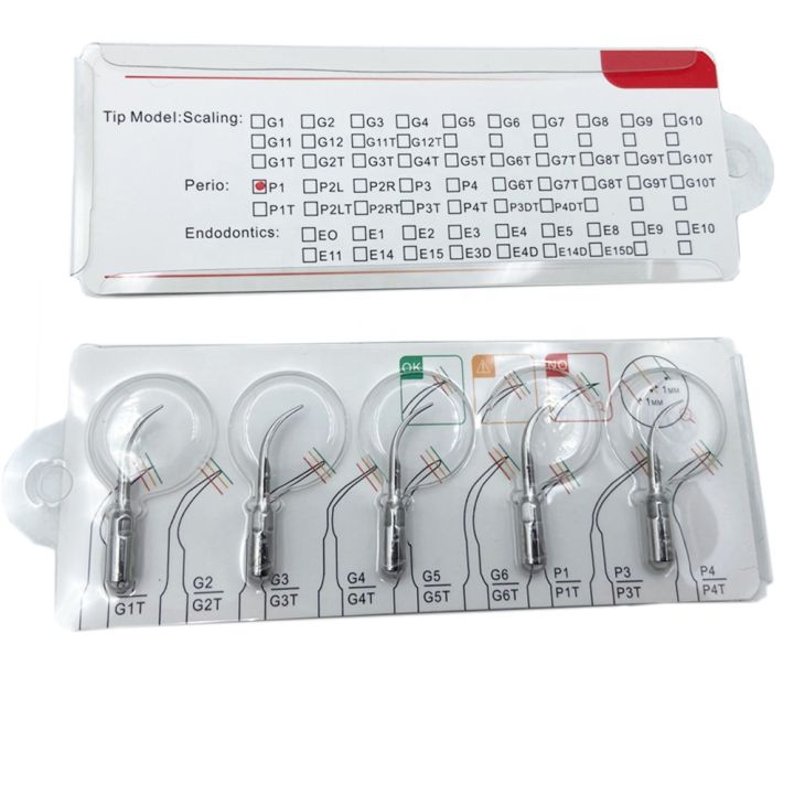 Woodpecker Ultrasonic Scaler Tips – 5‑pak