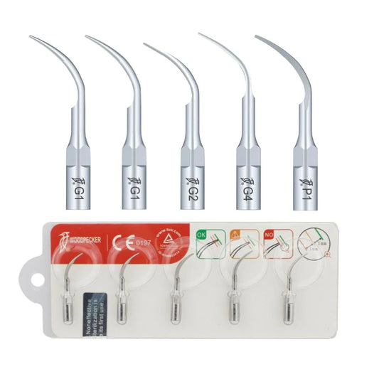 Woodpecker Ultrasonic Scaler Tips – 5‑pak